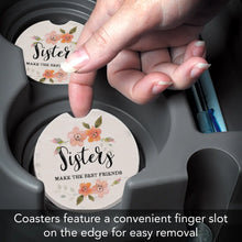 Load image into Gallery viewer, Sisters Absorbent Stone Car Coaster 1 Pk