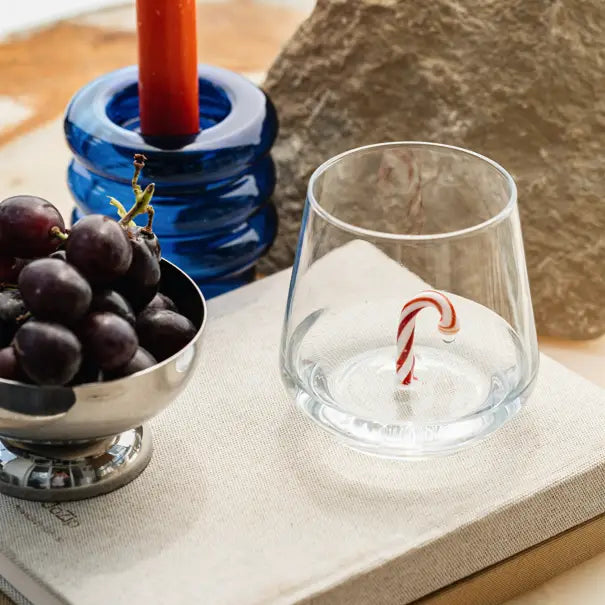 Handblown Candy Cane Figurine Glass
