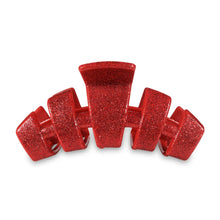 Load image into Gallery viewer, Teleties Medium Hair Clip- Classic Glitter Red