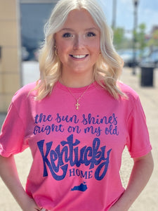 The Sun Shines Bright On My Old Kentucky Home Pink Soft Unisex Tee