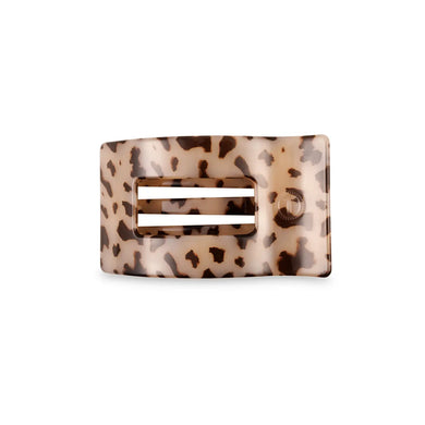 Teleties Small Flat Rectangle Hair Clip- Blonde Tortoise