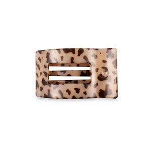 Teleties Small Flat Rectangle Hair Clip- Blonde Tortoise