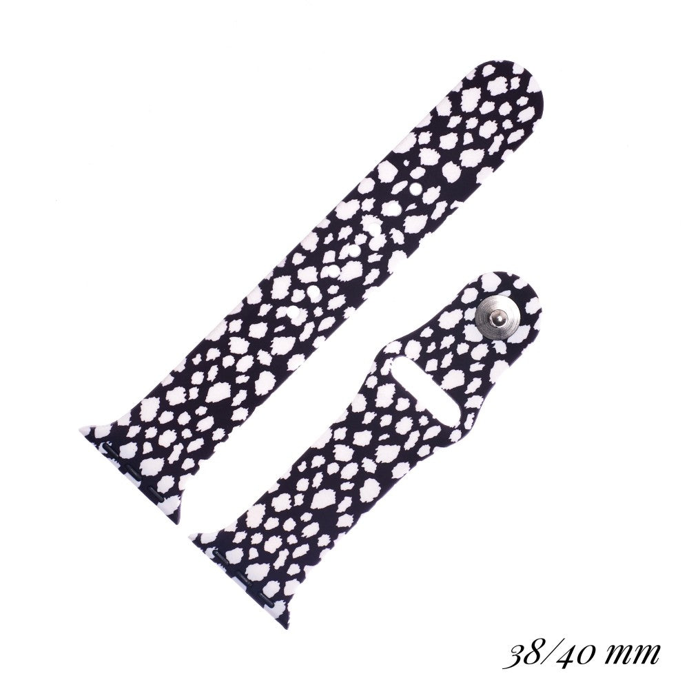 Animal Print Interchangeable Silicone Watch Band-38/40MM