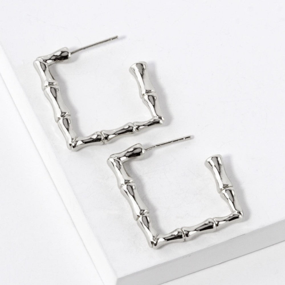 アクセサリー BONEE SQUARE HOOPS(MINI) SILVER BONEE SQUARE HOOPS(MINI) SILVER Sterling Silver Square Edge Hoop