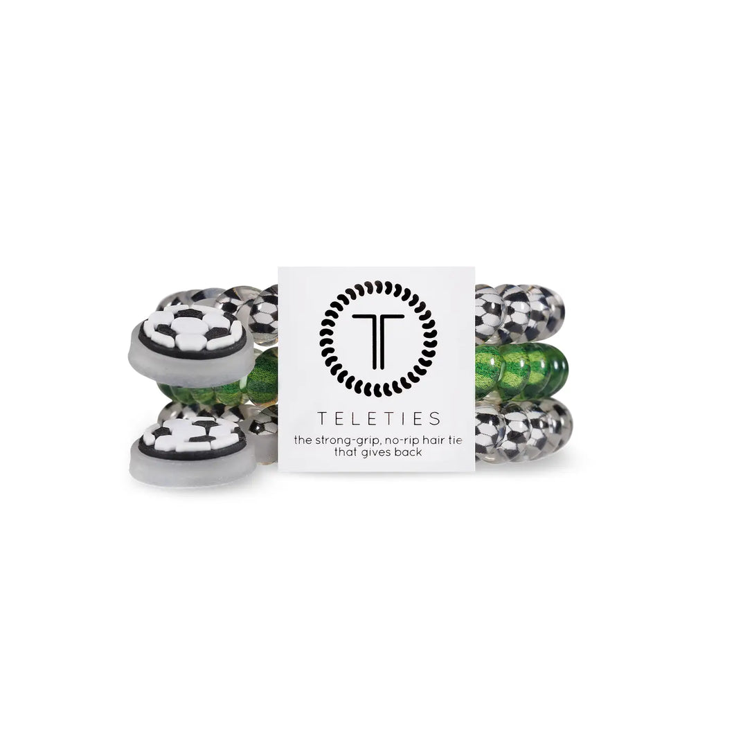Soccer Teleties Small 3-Pack Hair Tie