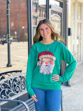 Patchwork Santa Unisex ComfortWash Sweatshirt