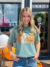 Load image into Gallery viewer, Boo Pumpkin Patchwork Soft Unisex ComfortWash Tee