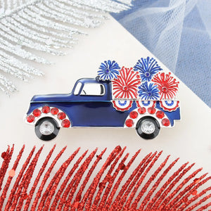Patriotic Fireworks Truck Pin/Pendant