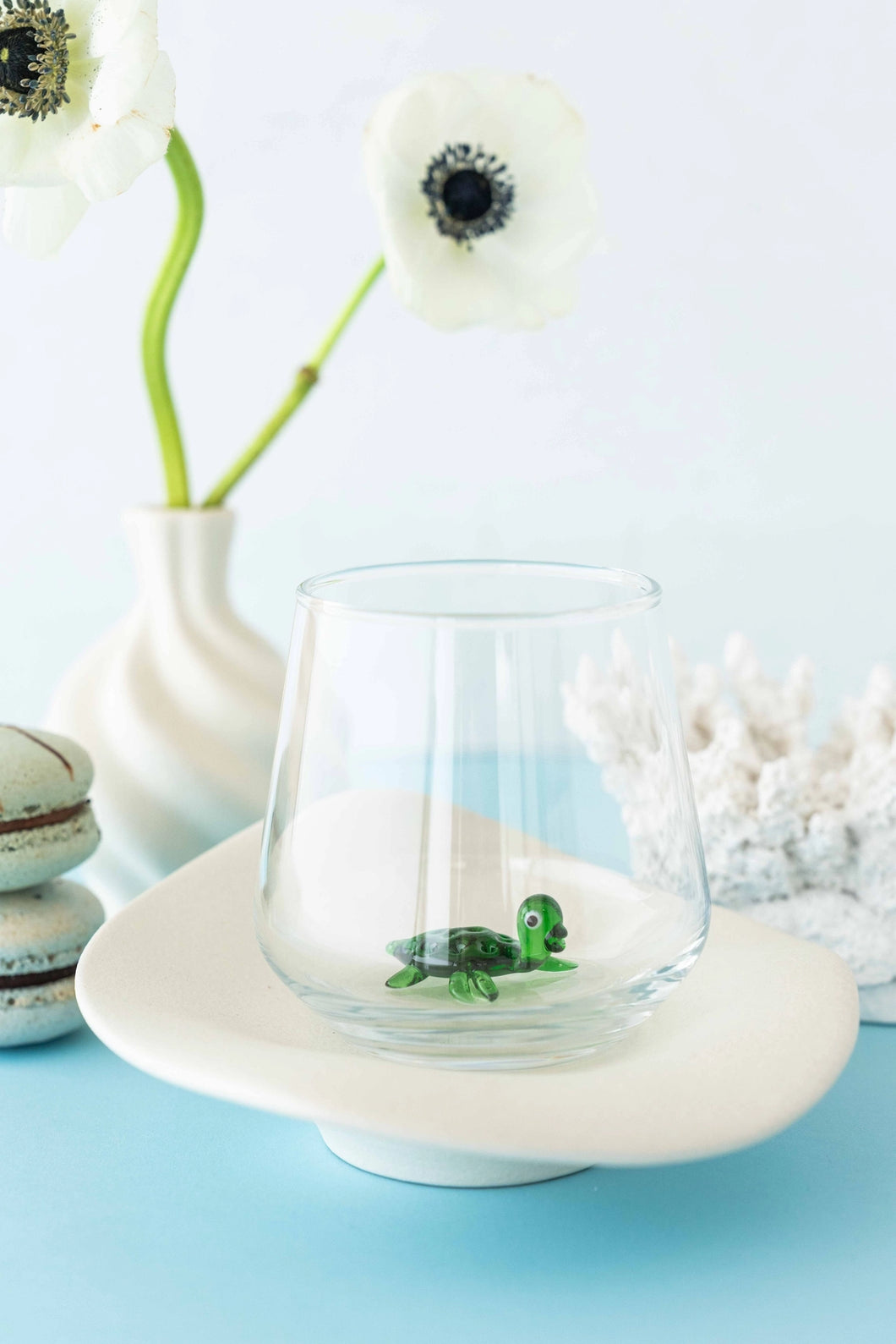 Handblown Sea Turtle Figurine Glass