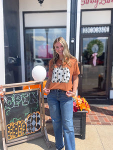 Polka Dot Pumpkin Unisex Tee