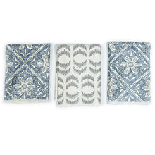 Load image into Gallery viewer, Blue Majolica Set Of 3 Reversible Microfiber Dish Cloth Set
