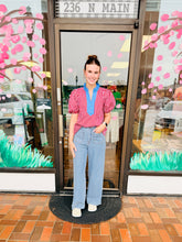 Load image into Gallery viewer, Wide Leg Denim Pants With Patch Pockets