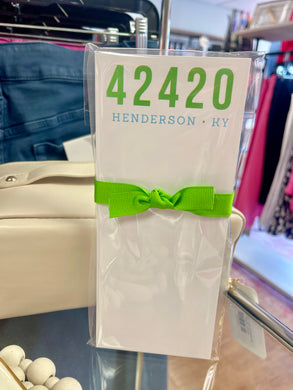 42420 Green Skinny Notepad