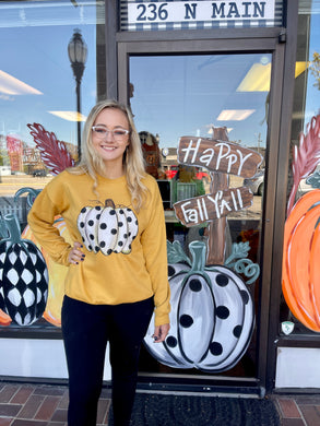 Fall Polka Dot Pumpkin Soft Unisex Sweatshirt