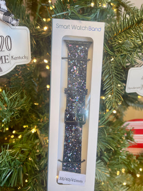 Interchangeable Shiny Glitter Silicone Watch Band-38/40/41 MM- Midnight