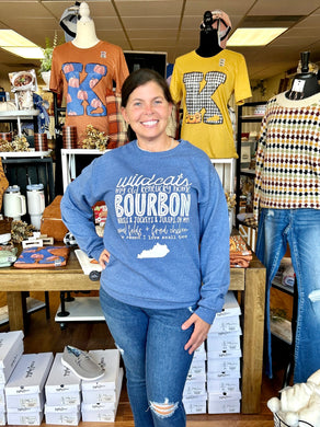 Wildcats Bourbon Small Town Kentucky Soft Unisex Sweatshirt