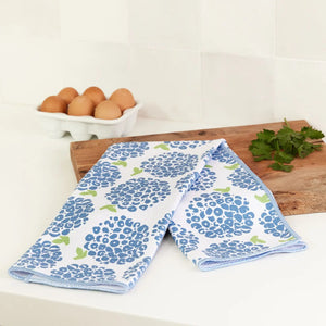 Kitchen Tea Towel- Hydrangea White