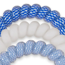 Load image into Gallery viewer, Go Big Blue Teleties Large 3-Pack Hair Ties