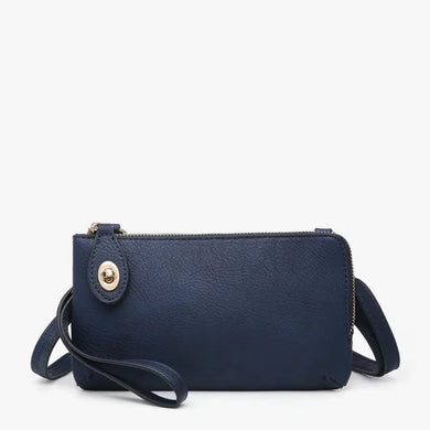 Kendall Twist Lock Crossbody/Wristlet- Navy