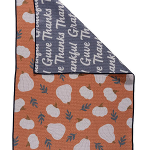 Give Thanks Pumpkin Tea Towel