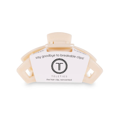 Teleties Open Medium Hair Clip- Almond Beige