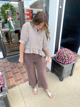 Load image into Gallery viewer, Mocha Moves Mid-rise Ankle Length Brown Pants