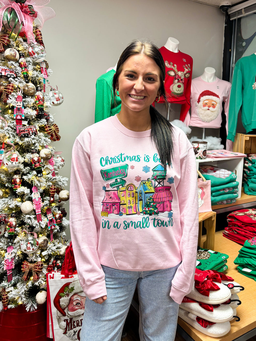 Christmas Is Better In A Small Town Kentucky 270 Unisex Sweatshirt