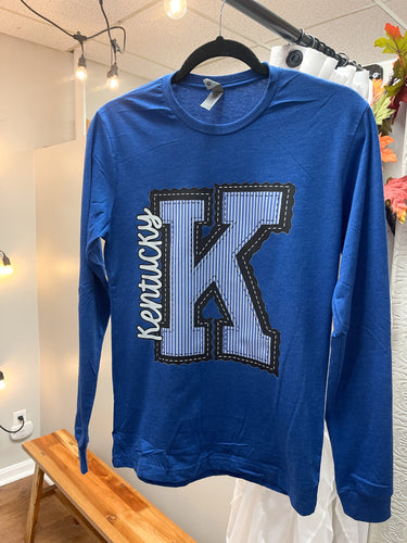 Kentucky K Prep Long Sleeve Soft Unisex Tee