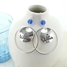 Load image into Gallery viewer, Kentucky Go Wildcats Disc Earrings