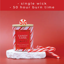 Load image into Gallery viewer, Candy Cane Swirl 10oz Candle