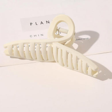 Criss Cross Solid Color Matte Hair Claw- Several Colors