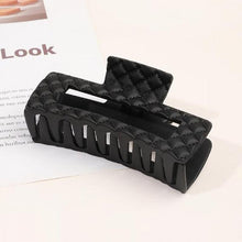 Load image into Gallery viewer, Matte Quilted Design Rectangle Hair Claw Clip