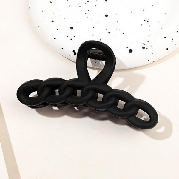 Chain Link Detail Hair Claw Clip-Several colors