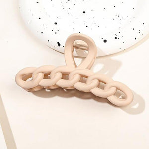 Chain Link Detail Hair Claw Clip-Several colors
