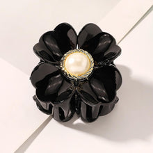 Load image into Gallery viewer, Flower Hair Clip With Pearl Focal