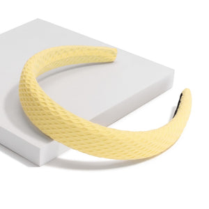 Yellow Padded Honeycomb Wrapped Headband