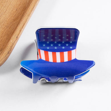 Americana Hat Acetate Claw Hair Clip