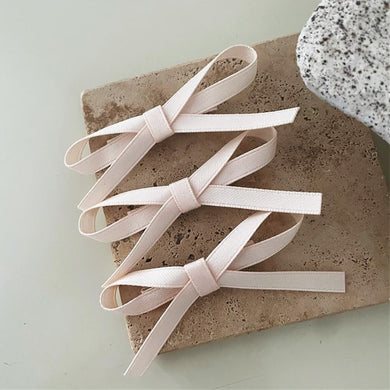 Set Of Three Clip-In Hair Bows-Cream