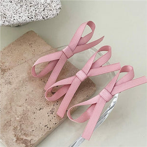 Copy of Set Of Three Clip-In Hair Bows-Pink