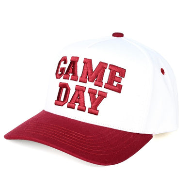 Maroon GAME DAY Embroidered Two Tone Baseball Cap