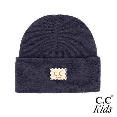C.C Kids Classic Rib Beanie- Navy