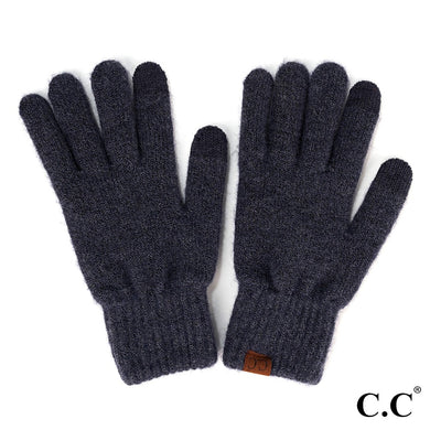 C.C Heather Knit Plain Smart Touch Gloves