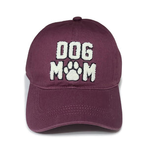 Chenille Patch Dog Mom Baseball Cap