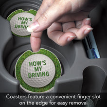 Load image into Gallery viewer, How's My Driving Absorbent Stone Car Coaster 1 Pk