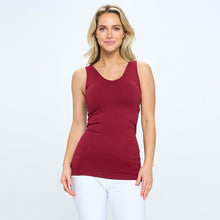 Load image into Gallery viewer, Seamless Reversible Tank Top- Maroon