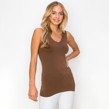 Load image into Gallery viewer, Seamless Reversible Tank Top- Coffee