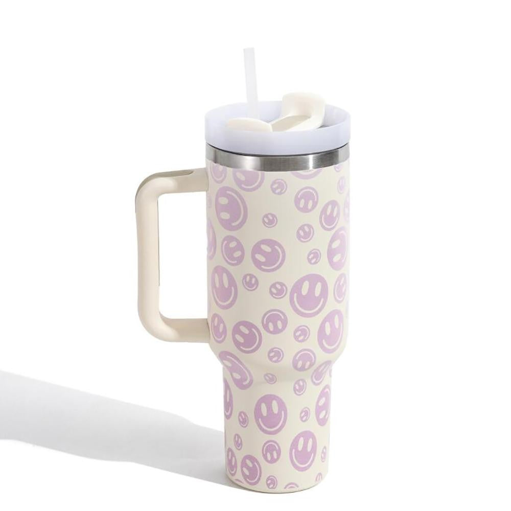Cream Lavender 40 oz Stainless Steel Tumbler