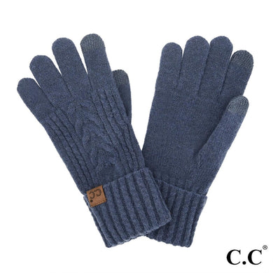 C.C Cable Knit Gloves