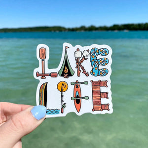 Lake Life Lettering Sticker