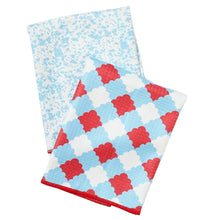 Load image into Gallery viewer, Double Duty Red White Blue Set Of 2 Reversible Microfiber Quick-Dry Dish Towels 18x18